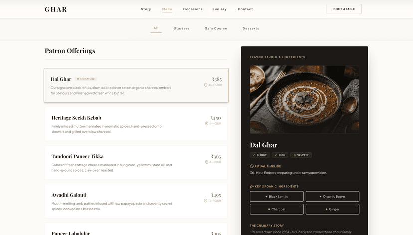 Ghar — A Family Restaurant