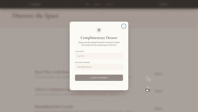 Ember Café landing page image - 2